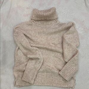 Banana Republic Soft Beige Turtleneck Sweater